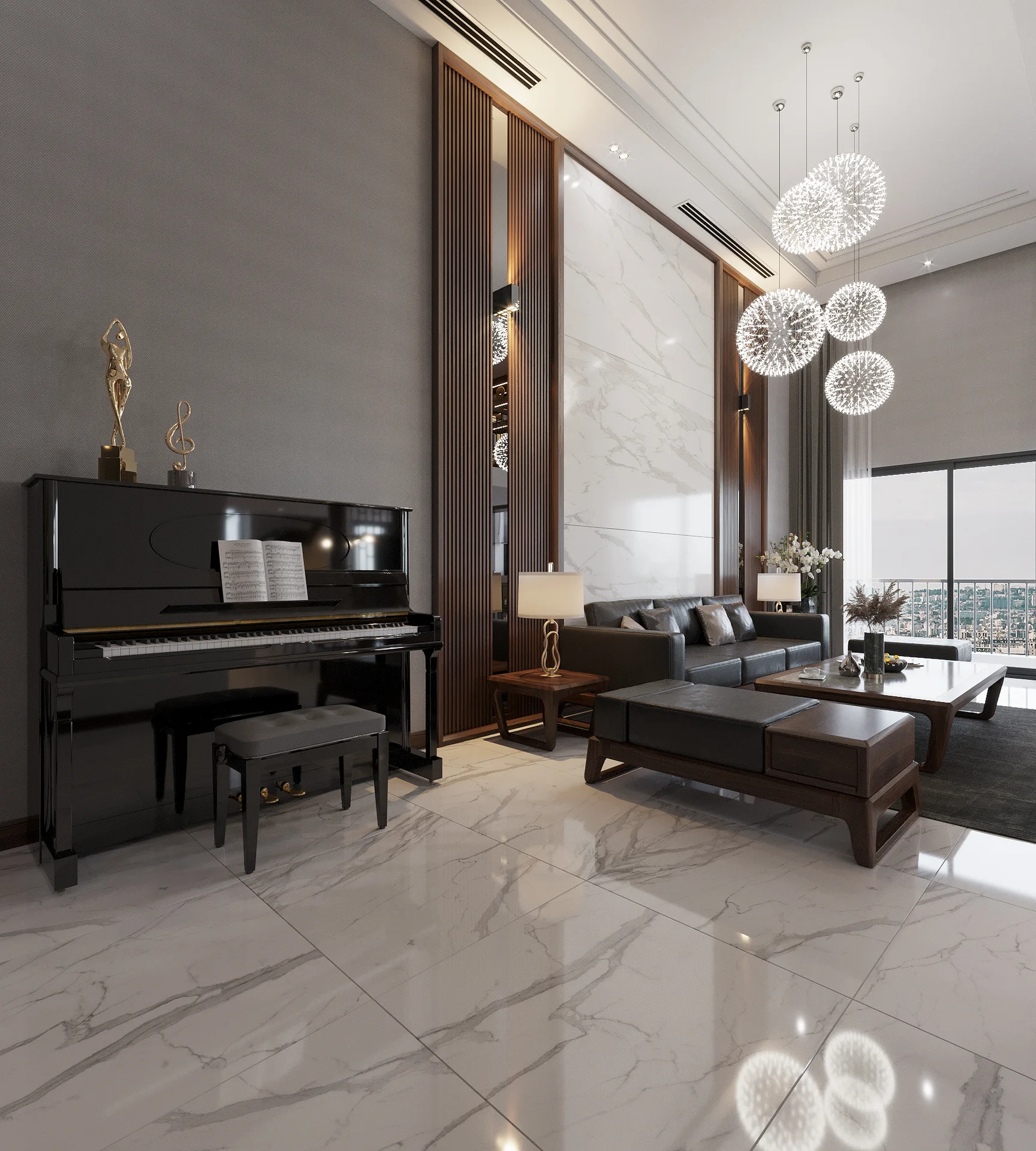 Nội thất nhà phố
gọn gàng và thoáng đãng